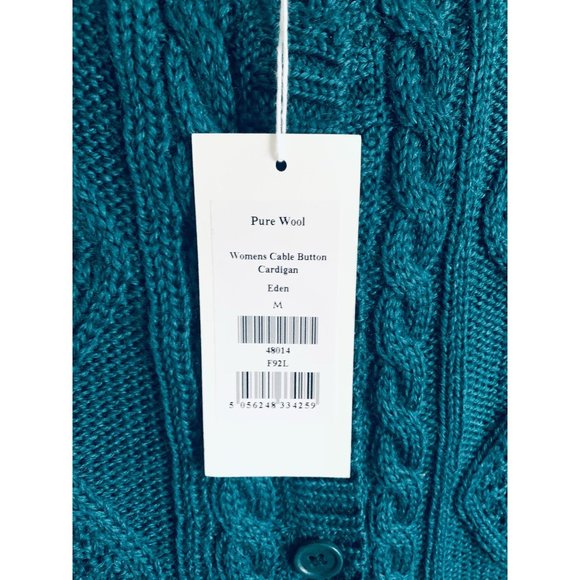 Woolovers Eden Cable Button Cardigan Medium - Picture 4 of 7